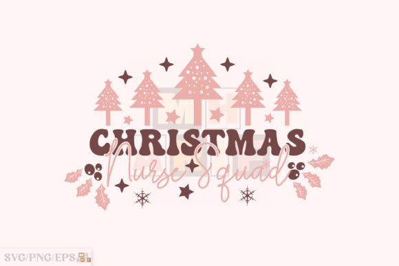 Christmas Nurse Squad SVG: Graphics for T-Shirt Designs