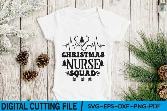 Christmas Nurse Squad Svg: Graphics for T-Shirt Designs