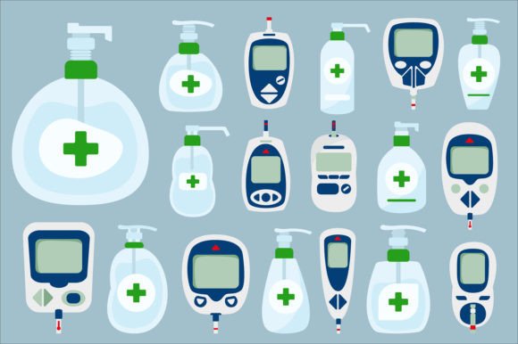 Glucometer Medical Graphics & Illustrations Review