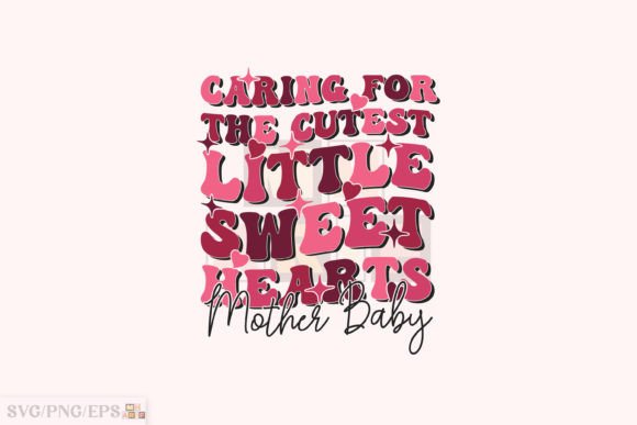 Mother Baby Nurse Valentine SVG for Graphics