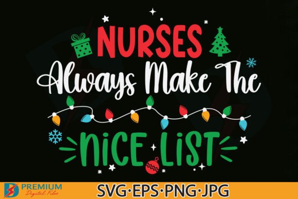 Nurse Christmas SVG for T-Shirt Designs & Graphics