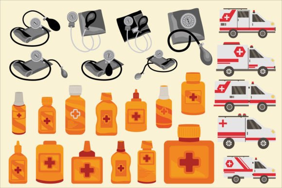 Orange Medical Collection: Graphics & Illustrations