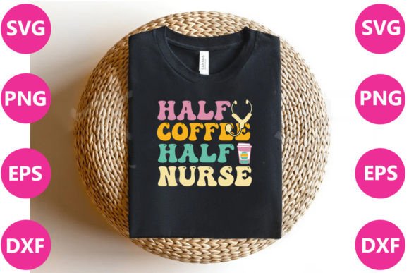 Retro Nurse & Coffee Graphics for T-Shirt Designs