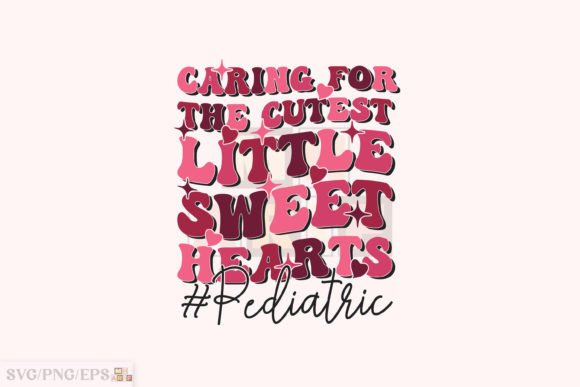 Retro Pediatric Nurse Valentine Graphics for T-Shirt Designs