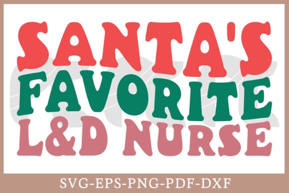 Santa’s Favorite Nurse SVG for T-Shirt Designs