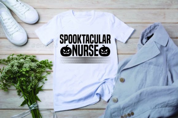 Spooktacular Nurse Halloween Graphics for T-Shirt Designs